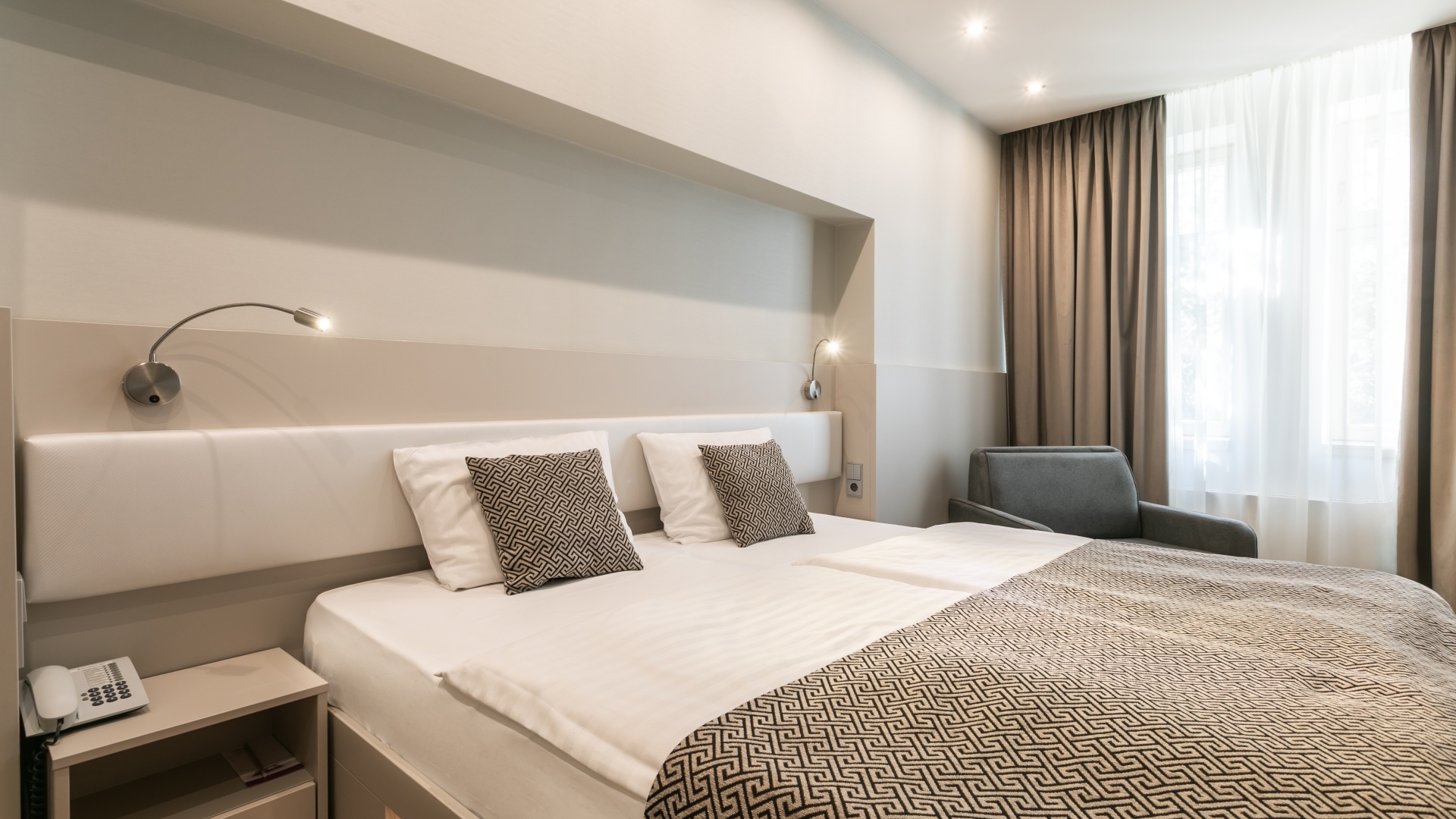 Moderní pokoj v Hotelu Ametyst Praha